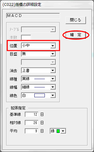 位置を変更