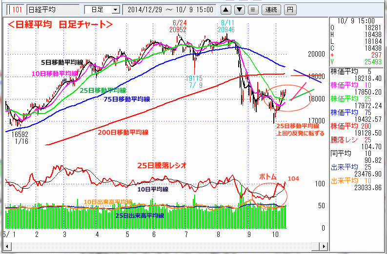 日経平均　日足チャート