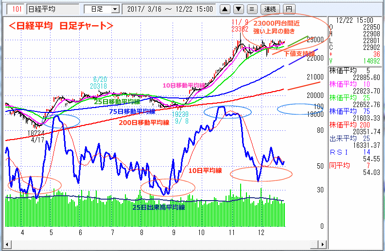 日経平均　日足チャート