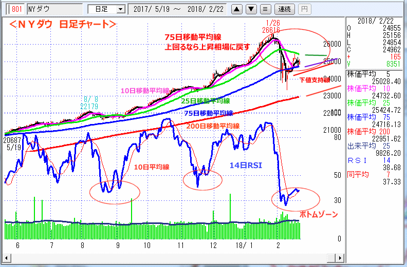 ＮＹダウ　日足チャート