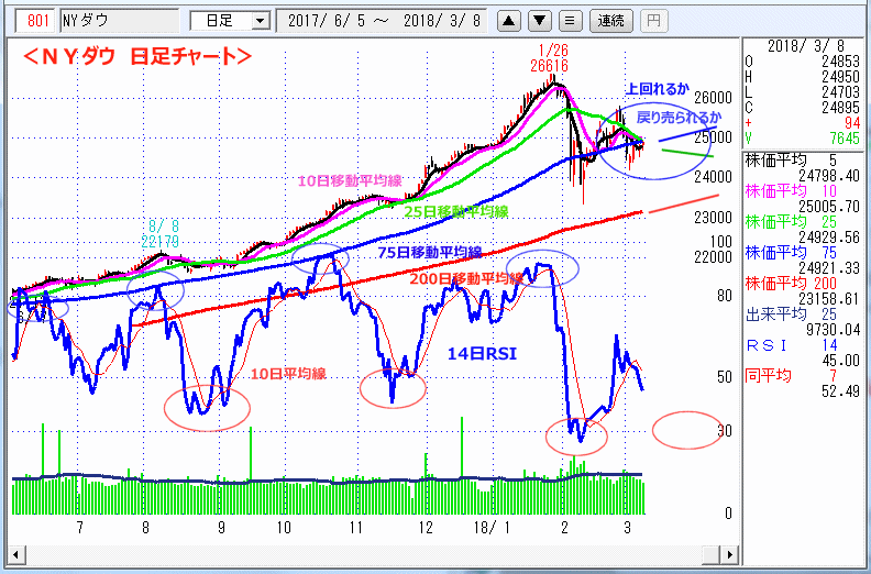 ＮＹダウ　日足チャート