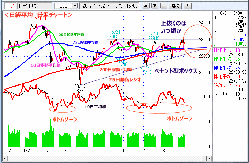 日経平均　日足チャート