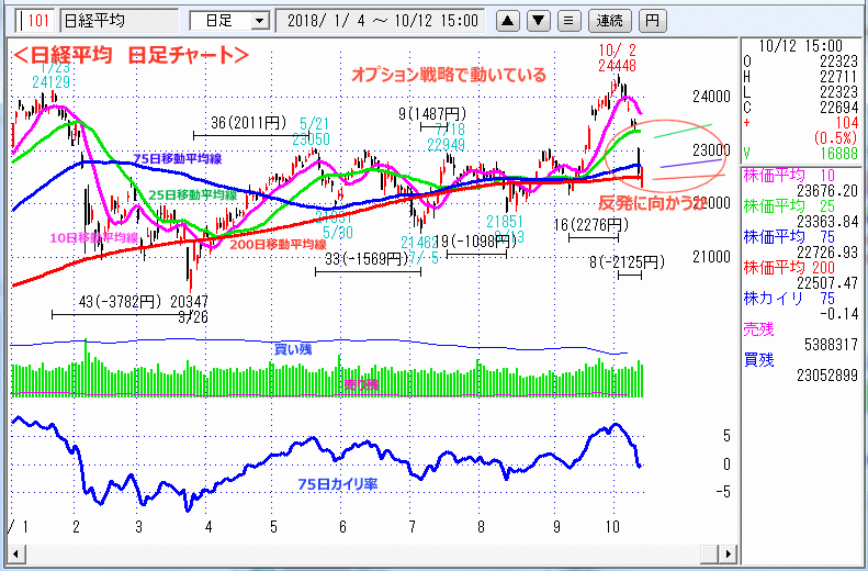 日経平均　日足チャート