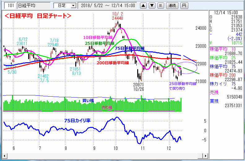 日経平均　日足チャート