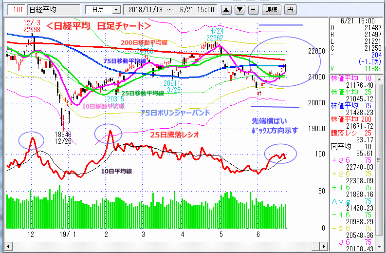 日経平均　日足チャート