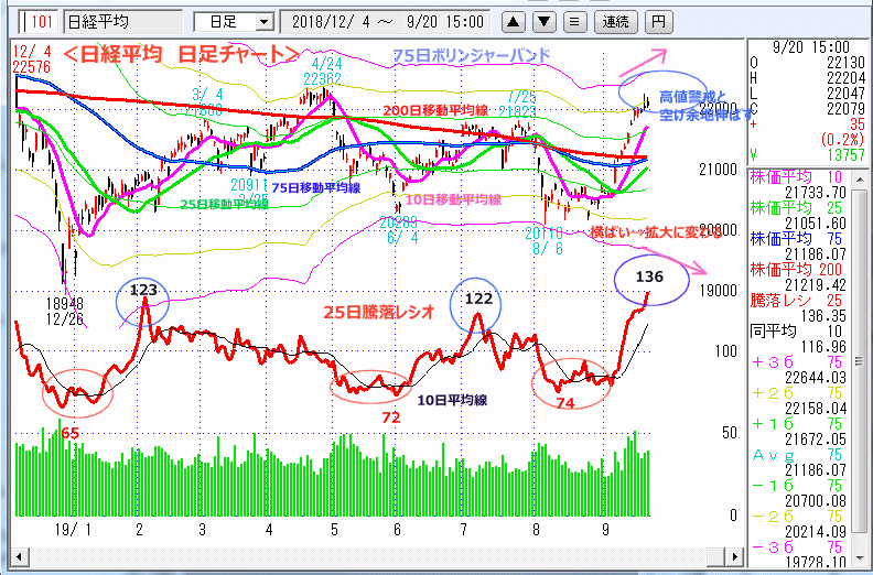 日経平均　日足チャート