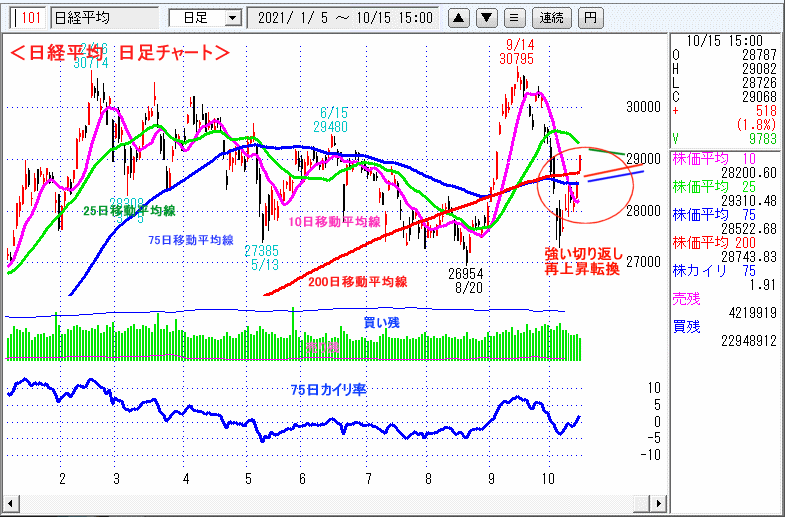 日経平均　日足チャート