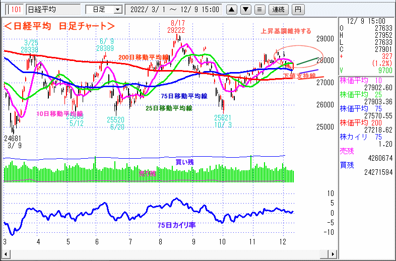 日経平均　日足チャート