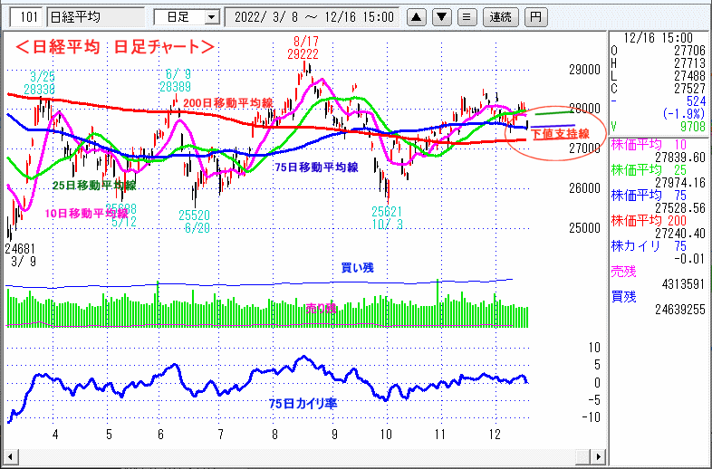 日経平均　日足チャート