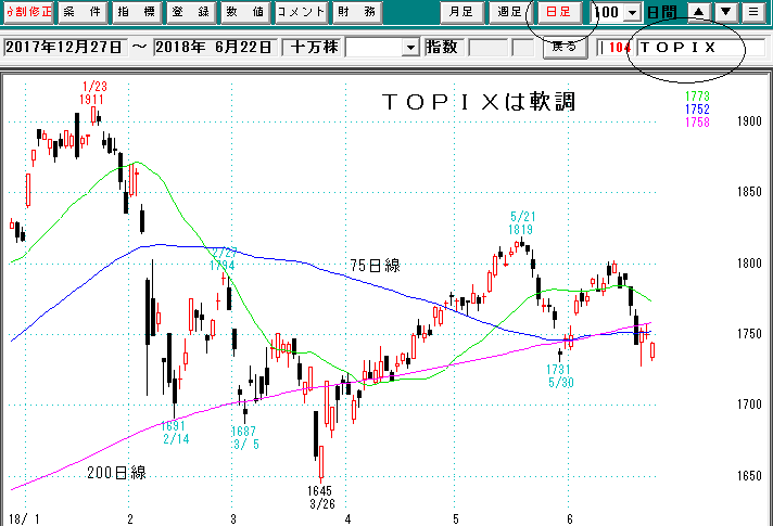 ＴＯＰＩＸ日足