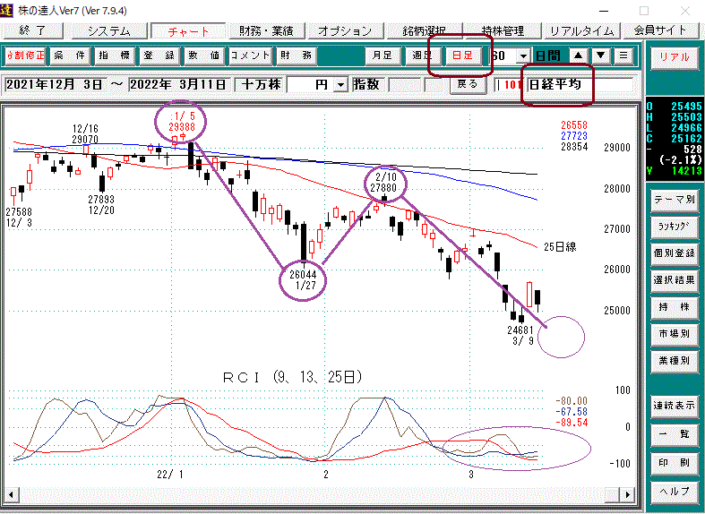 日経平均日足