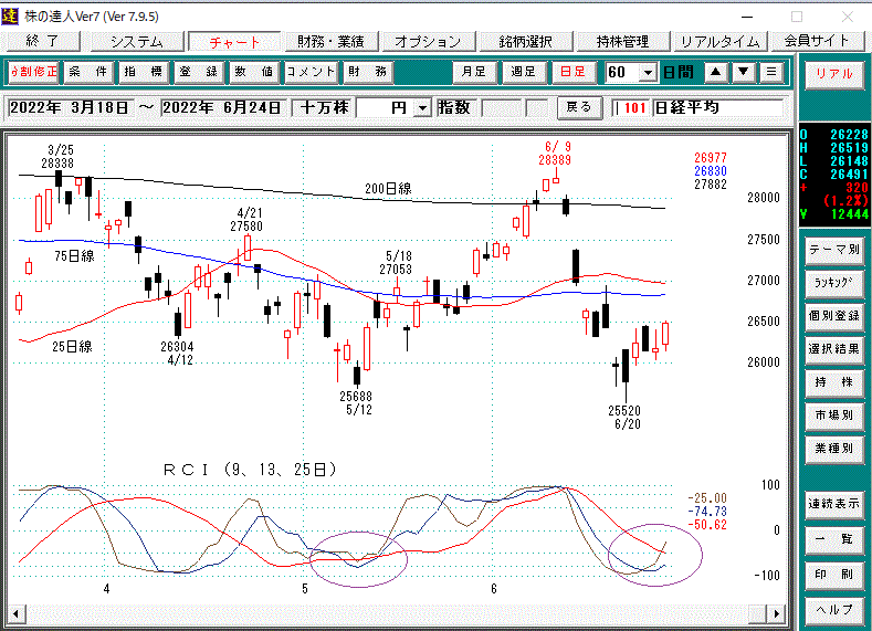 日経平均日足